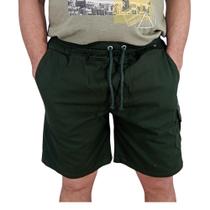 Bermuda Masculina em Brim de Alta Qualidade com 3 Bolsos, Elástico e Cordão - Versátil e Confortável Bermuda Masculina em Brim de Alta Qualidade com 3 Bolsos, Elástico e Cordão - Versátil e Confortável