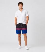 Bermuda Masculina Estampada Tactel Força Do Mar Azul Bermuda Masculina Estampada Tactel Força Do Mar Azul
