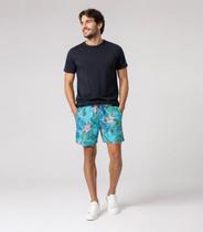 Bermuda Masculina Estampada Tactel Força Do Mar Azul Bermuda Masculina Estampada Tactel Força Do Mar Azul