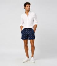 Bermuda Masculina Estampada Tactel Força Do Mar Azul Bermuda Masculina Estampada Tactel Força Do Mar Azul