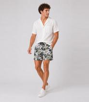 Bermuda Masculina Estampada Tactel Força Do Mar Branco Bermuda Masculina Estampada Tactel Força Do Mar Branco