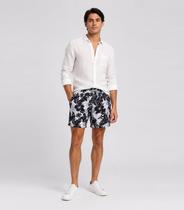 Bermuda Masculina Estampada Tactel Força Do Mar Cinza Bermuda Masculina Estampada Tactel Força Do Mar Cinza