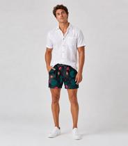 Bermuda Masculina Estampada Tactel Força Do Mar Verde Bermuda Masculina Estampada Tactel Força Do Mar Verde