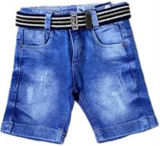 Bermuda masculina infantil com cinto, Bermuda masculina infantil com cinto,