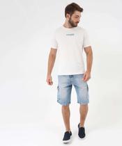 Bermuda Masculina Jeans Bolsos Cargo Azul-65026 Bermuda Masculina Jeans Bolsos Cargo Azul-65026