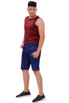 Bermuda Masculina Jeans Escuro Bermuda Masculina Jeans Escuro