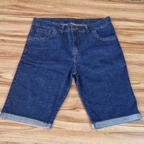 Bermuda Masculina Jeans Lycra Plus Size Detalhe Na Barra Bermuda Masculina Jeans Lycra Plus Size Detalhe Na Barra