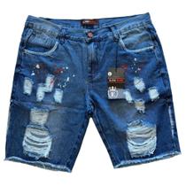 Bermuda masculina jeans rasgada bermuda top para o dia a dia