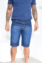 Bermuda masculina lisa jeans com botão qualidade excelente a pronta entrega