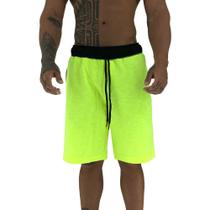 Bermuda Masculina Moletom MXD Conceito Limitada Amarelo Fluorescente