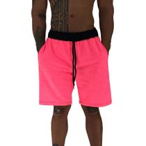 Bermuda Masculina Moletom MXD Conceito Limitada Rosa Fluoresente