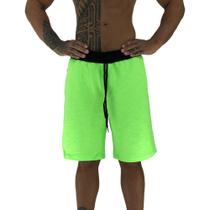 Bermuda Masculina Moletom MXD Conceito Limitada Verde Fluorescente