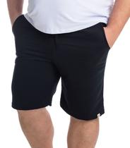 Bermuda Masculina Moletom Plus Size Select Preto Bermuda Masculina Moletom Plus Size Select Preto