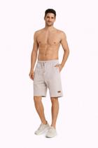 Bermuda Masculina Moletom Thoux Bege Secreto Conforto e Estilo Casual