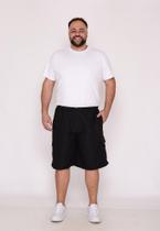 Bermuda Masculina Nylon Extra Plus Size 7955 Preto F075