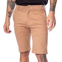Bermuda Masculina Preston Sarja Reta Bege Bermuda Masculina Preston Sarja Reta Bege