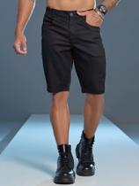 Bermuda Masculina Preta Casual Pit Bull Jeans 86357