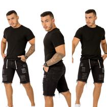 Bermuda Masculina Preta Moda Casual e Elegante