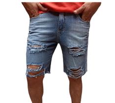 Bermuda masculina rasgada jeans produto de otima qualidade 2023 Bermuda masculina rasgada jeans produto de otima qualidade 2023