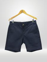 Bermuda Masculina Sarja Algodão com Elastano Azul Marinho