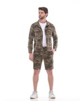 Bermuda Masculina Sarja Camuflado Bege Bermuda Masculina Sarja Camuflado Bege