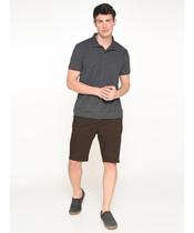 Bermuda Masculina Sarja Classic Fit Alfaiataria - Café Bermuda Masculina Sarja Classic Fit Alfaiataria - Café