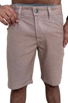 Bermuda Masculina Sarja em Linho Marrom até o N.º 46 - PLUS