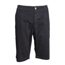 Bermuda Masculina Sarja Preta Tradicional Plus Size
