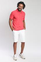 Bermuda Masculina Sarja Slim Classico Polo Wear Branco