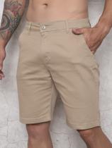 Bermuda Masculina Sarja Slim Esporte Fino Geométrica - Bermuda Masculina Sarja Slim Esporte Fino Geométrica -