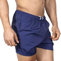 Bermuda Masculina Short Mauricinho Praia Treino Academia Com Bolso E Cordão Azul Marinho
