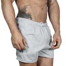 Bermuda Masculina Short Mauricinho Praia Treino Academia Com Bolso E Cordão Liso Cinza