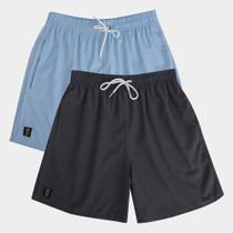 Bermuda Masculina Short Praia Bolso Cordão Verão Kit 2