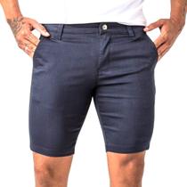 Bermuda Masculina Skinny Sarja Azul Marinho Zune Bermuda Masculina Skinny Sarja Azul Marinho Zune