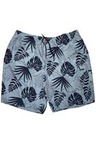 Bermuda Masculina Tactel Estampada HF - Azul e Cinza - Casual - Verão Bermuda Masculina Tactel Estampada HF - Azul e Cinza - Casual - Verão