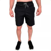 Bermuda masculina tactel linha lateral elástico na cintura estilo básico