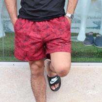Bermuda masculina tactel rafrom - vermelho estampada