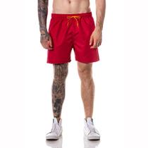 Bermuda Masculina Tactel Vermelha Básica