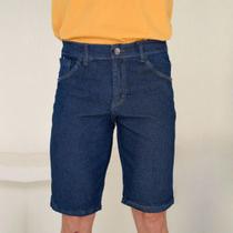Bermuda Masculina Tradicional Com Jeans Azul Rústico Bermuda Masculina Tradicional Com Jeans Azul Rústico