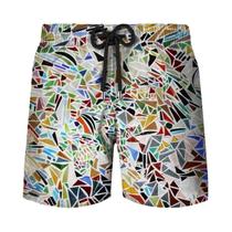 Bermuda Masculina Y2K Com Estampa Abstrata De Grafite, Estilo Havaiano, Para Praia E Surf, Com