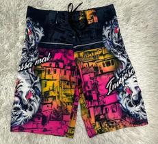 Bermuda masculinatamanho 38 com 95%poliester e 5% elastano cor preta frase invejoso passa mal