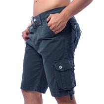 Bermuda Masculino Cargo Cinza Lisa Premium Super Barata - Icari Fashion