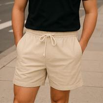 Bermuda Masculino de Linho Casual Off