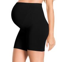 Bermuda Maternity Preto sem Costura Zee Rucci Bermuda Maternity Preto sem Costura Zee Rucci