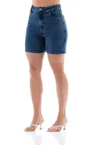 Bermuda Meia Coxa Jeans Feminina Arauto Bermuda Meia Coxa Jeans Feminina Arauto