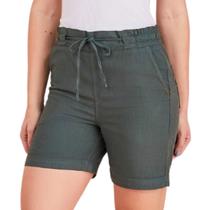 Bermuda meia coxa linho, cris jeans 3786
