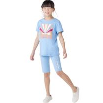 Bermuda Menina Hering Kids Ciclista Estampada Algodão