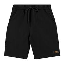 Bermuda Menino Juvenil AND.GO em Moletinho com bolsos Preto