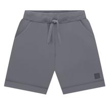 Bermuda Menino Milon em Moletom sem Felpa Cinza