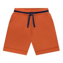Bermuda Menino Milon em Moletom sem Felpa Laranja Queimado